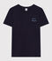Damen-T-Shirt Le Droit aus Baumwolle mit Rundhalsausschnitt blau SMOKING