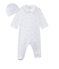 Unisex-Baby-Strampler und Mütze für Neugeborene weiss ECUME/braun SHITAKE