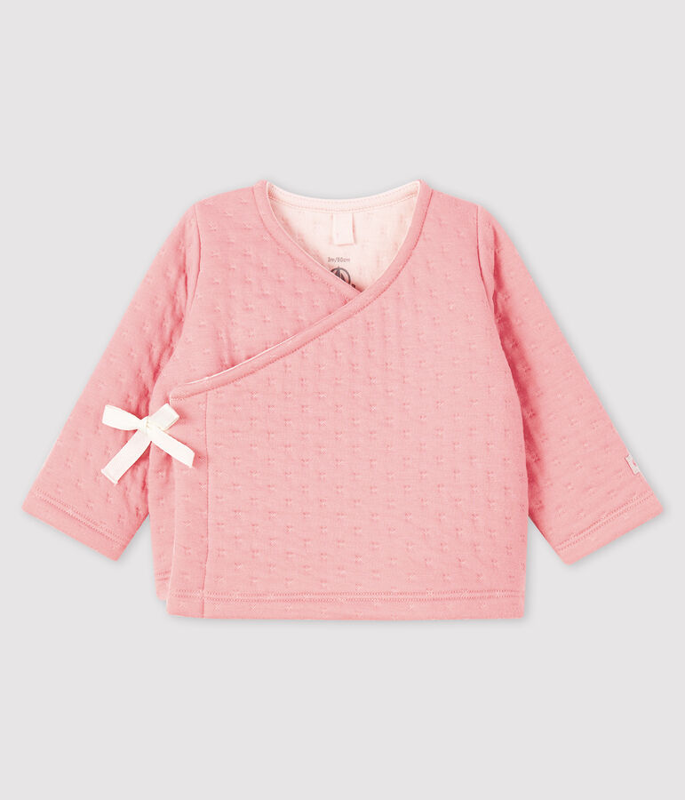 Baby-Cardigan aus Doppeljersey rosa CHARME