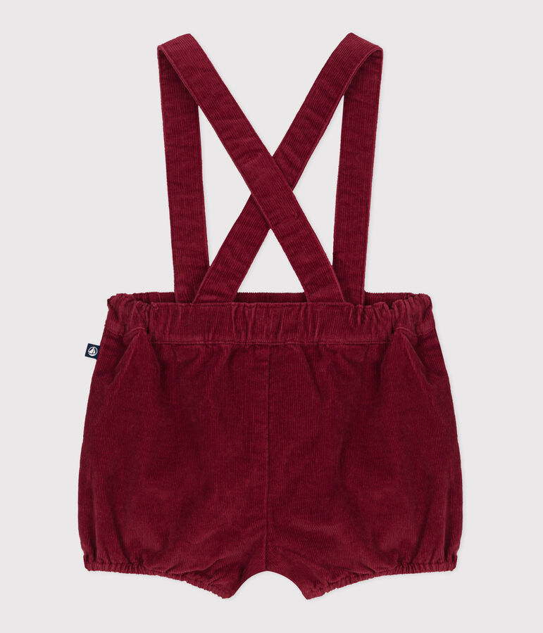 Baby-Tr&auml;gershorts aus einfarbigem Fein-Cord rot