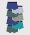Set Kinder-Boxershorts aus einfarbiger Baumwolle vielfarbig