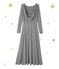 Robe longue femme à manches longues. Petit bateau x Marie-Agnès Gillot blau SMOKING/beige COQUILLE