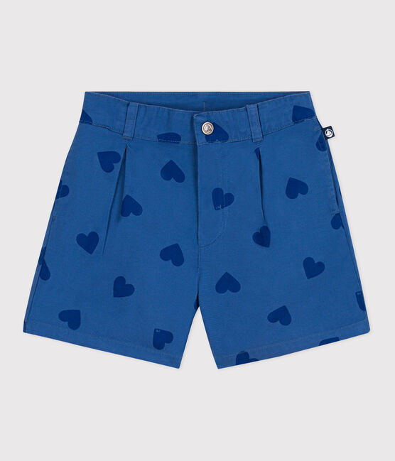 Kinder-Shorts aus Baumwolle mit Herzmotiv blau ALASKA FONCE/ MEDIEVAL