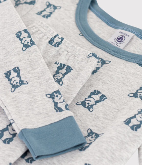 Kinderpyjama mit schmaler Passform aus Baumwolle mit Hundemotiv grau POUSSIERE/ ROVER
