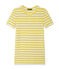 Gestreiftes Damen-T-Shirt aus Original-Rippstrick gelb SHINE/weiss MARSHMALLOW