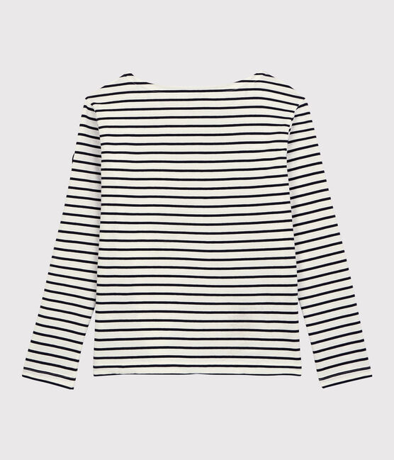 Leichtes Streifenshirt aus Baumwolle Damen  weiss MARSHMALLOW/blau SMOKING