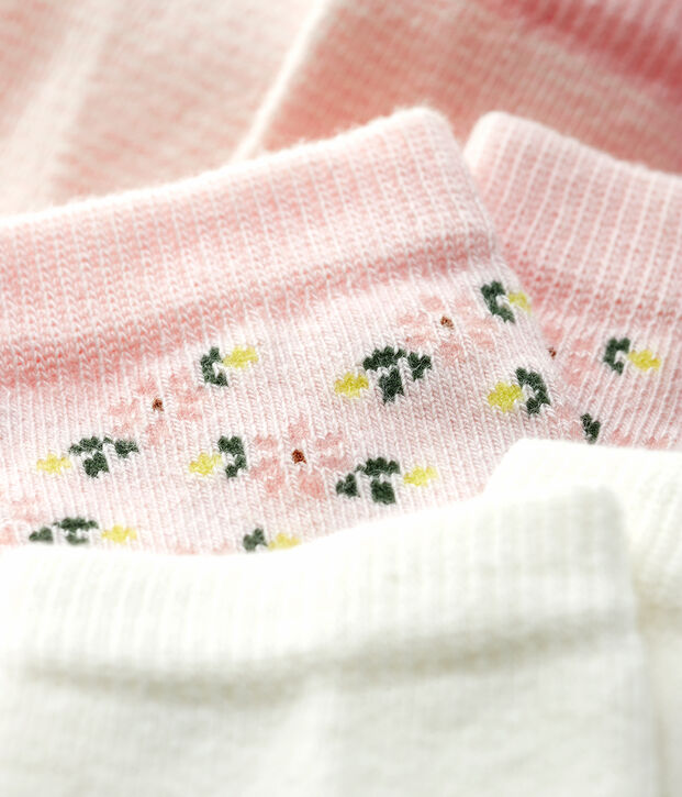 3er-Set Babysocken mit Motiv f&uuml;r M&auml;dchen vielfarbig