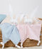 Baby-Kuschelhäschen aus Rippstrick blau ACIER/weiss MARSHMALLOW