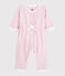 Langer Baby-Overall rosa aus Bouclé-Frottier rosa JOLI