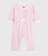 Langer Baby-Overall rosa aus Bouclé-Frottier