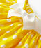 Kinderrock aus Leinen für Mädchen gelb SHINE/weiss MARSHMALLOW