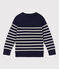 Kinderpullover aus Wolle und Baumwolle Mädchen / Jungen blau SMOKING/weiss MARSHMALLOW