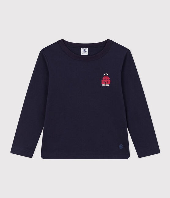 Langärmeliges T-Shirt aus Baumwolle für Kinder Mädchen/Jungen blau SMOKING
