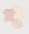 3er-Baby-Set aus leichtem Jersey weiss AVALANCHE/ MULTICO