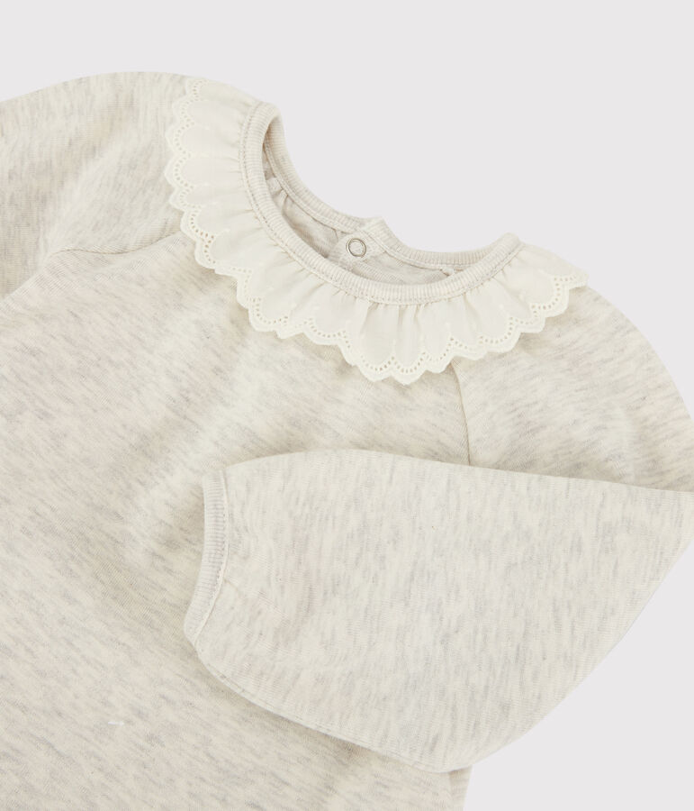 Baby-Bluse aus Baumwolle. beige