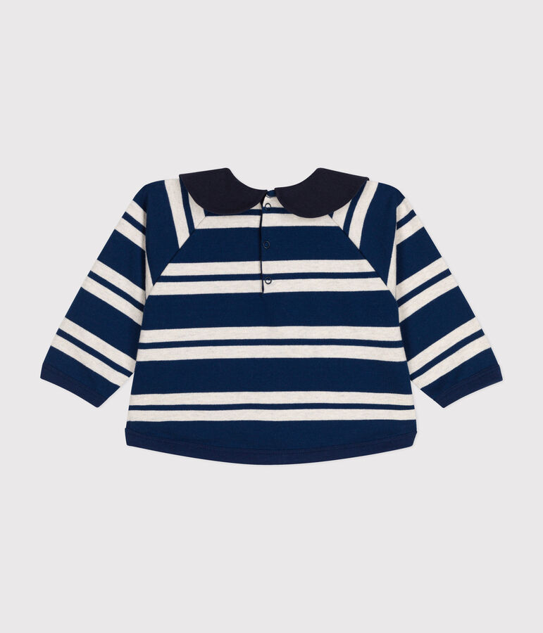Baby-Sweatshirt aus dickem Jersey blau/beige