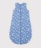 Babyschlafsack aus Baumwolle mit Herzmotiv TOG-Wert 2,5 blau/weiss