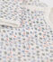 Bedruckter Baby-Strampler aus Molton weiss MARSHMALLOW/weiss MULTICO