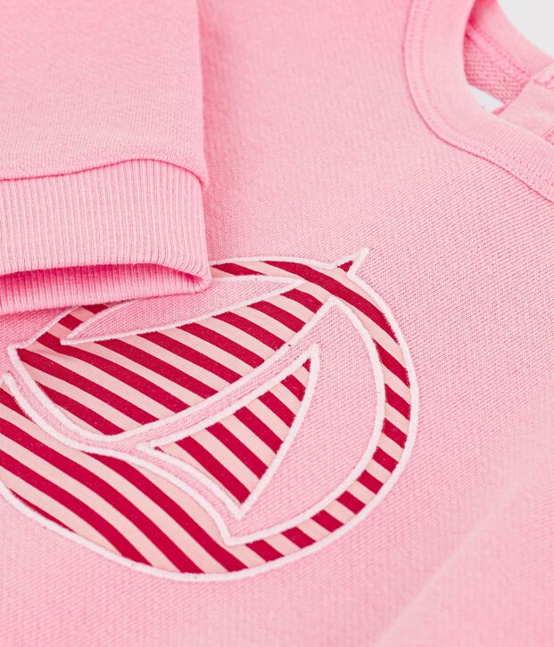 Baby-Sweatshirt aus einfarbiger Baumwolle mit aufgedrucktem Logo CHARMI