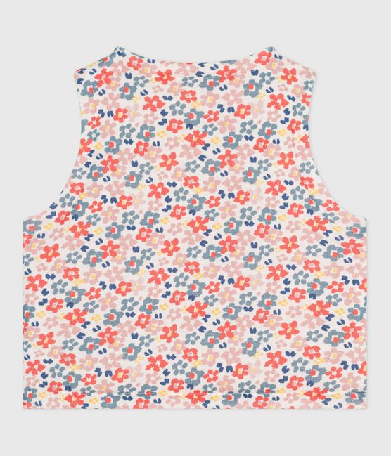 Wendbare Baby-Weste aus bedruckter Baumwolle weiss MARSHMALLOW/rosa JOLI