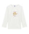 Mädchen-Langarmshirt weiss MARSHMALLOW