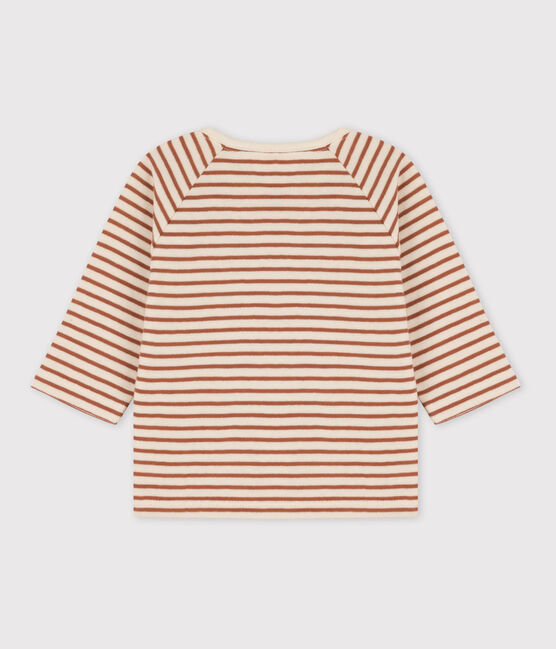Gestreiftes Baby-T-Shirt aus Baumwoll-Doppeljersey weiss AVALANCHE/ CINA:AVALANCHE
