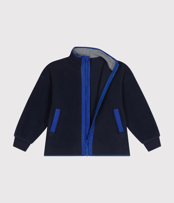Kinder-Fleecejacke mit Reißverschluss für Jungen blau SMOKING