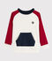 Kinder-Sweatshirt für Jungen weiss MARSHMALLOW/rot TERKUIT/ SMOKING