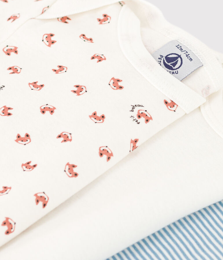 3er-Set lang&auml;rmelige Baby-Bodys aus Baumwolle vielfarbig