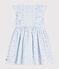 Ärmelloses Kinder-Kleid aus Baumwolle blau FRAICHEUR/weiss MULTICO