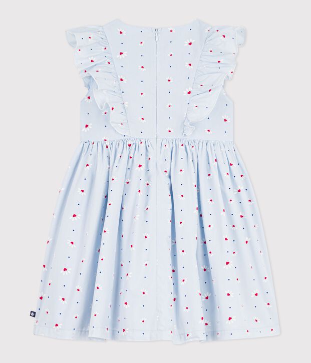 &Auml;rmelloses Kinder-Kleid aus Baumwolle blau/vielfarbig