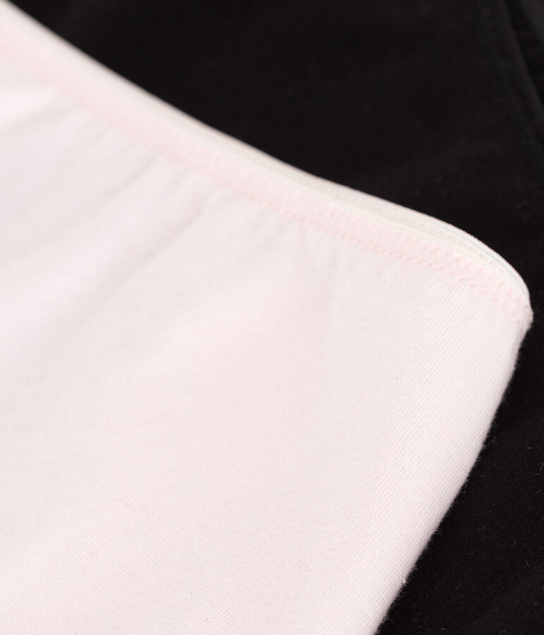 2er-Set Damen-Shortys aus einfarbiger Baumwolle mit Elastan vielfarbig