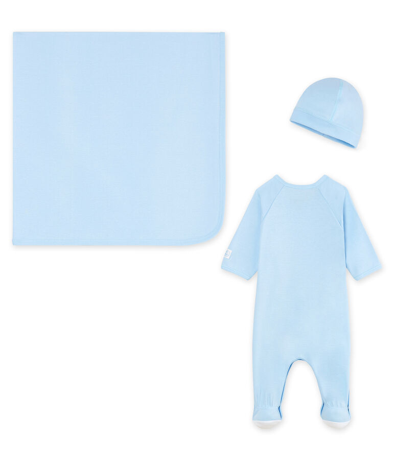 Geschenkset zur Geburt aus Rippstrick vielfarbig