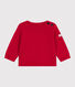 Baby-Pullover im Marine-Look aus einfarbiger Wollle und Baumwolle