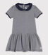 Baby-Mädchen-Kleid mit Milleraies-Ringelmuster