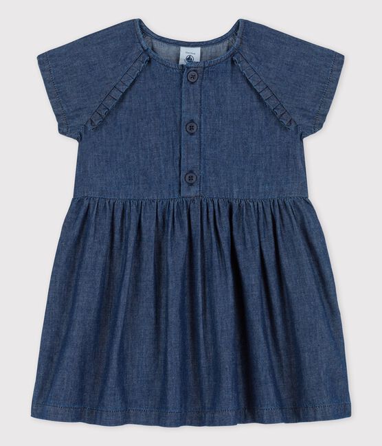 Babykleid aus leichtem Bio-Denim blau DENIM