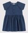 Babykleid aus leichtem Bio-Denim blau DENIM
