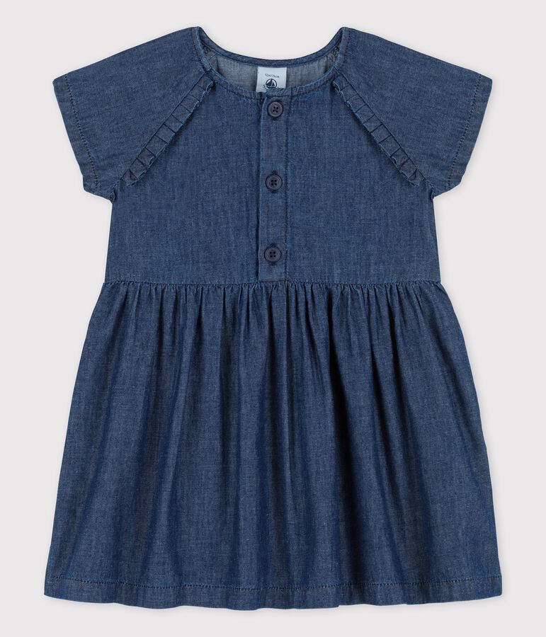 Babykleid aus leichtem Bio-Denim blau