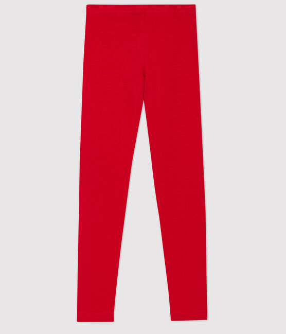 Kinder-Leggings aus Jersey-Elasthan für Mädchen rot TERKUIT