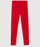 Kinder-Leggings aus Jersey-Elasthan für Mädchen rot TERKUIT