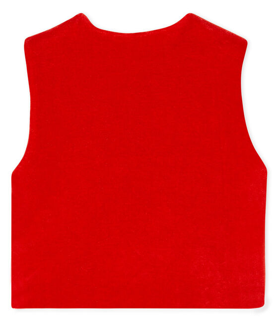 Ärmellose Baby-Strickjacke für Jungen rot TERKUIT