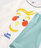 Kinder-Kurzpyjama aus Baumwolle mit Früchtemotiv für Jungen weiss MARSHMALLOW/weiss MULTICO