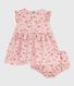 Ärmelloses Baby-Kleid aus Baumwolle mit dazu passendem Bloomer
