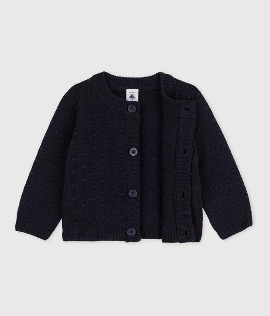 Baby-Cardigan aus Wolle blau SMOKING