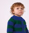 Baby-Cardigan aus Woll- und Baumwollstrick mit Streifen vielfarbig/gr&uuml;n