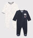 2er-Set Baby-Strampler aus Velours