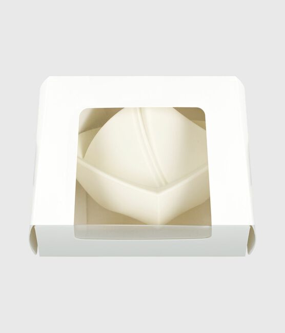 Baby-Badespielzeug Schiff aus Silikon weiss MARSHMALLOW