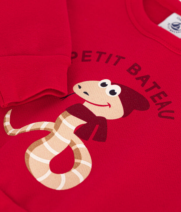 Baby-Sweatshirt aus Molton rot