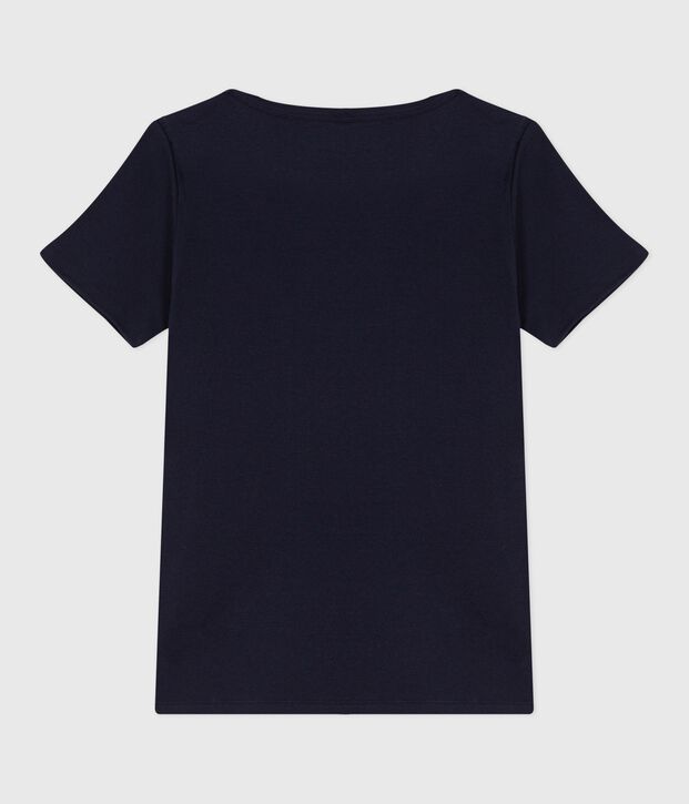 Kultiges Damen-T-Shirt mit Admiralskragen aus Baumwolle SMOKING