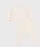 2-teiliges Baby-Set aus Wollstrick mit Pinguin-Motiv weiss MARSHMALLOW/weiss MULTICO
